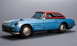 Offered is a vintage, battery operated Bandai Ferrari. This rare collectible was made in Japan. One of the headlights is cracked and the other one is missing. There are scratches to the paint on the car and to the silver trim. Please see the photos for more details.