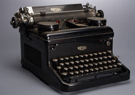Offered is a 1939, pre WWII Royal KHM Manual Typewriter. The typewriter has not been restored or properly tested but appears to be in working condition. The keys show fading but are legible. The original ribbons are included. The weight of this typewriter is 45 lbs so please use the shipping estimator to see estimated cost of shipping before placing bids.
