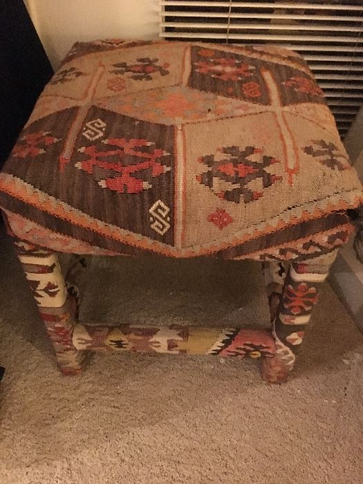 Kente cloth covered stool