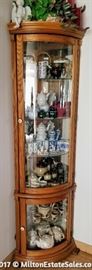 Corner Curio with Tea Sets