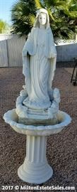 Bird Bath with the Virgin Mary