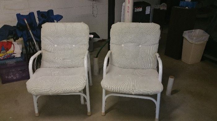 Two matching chairs.