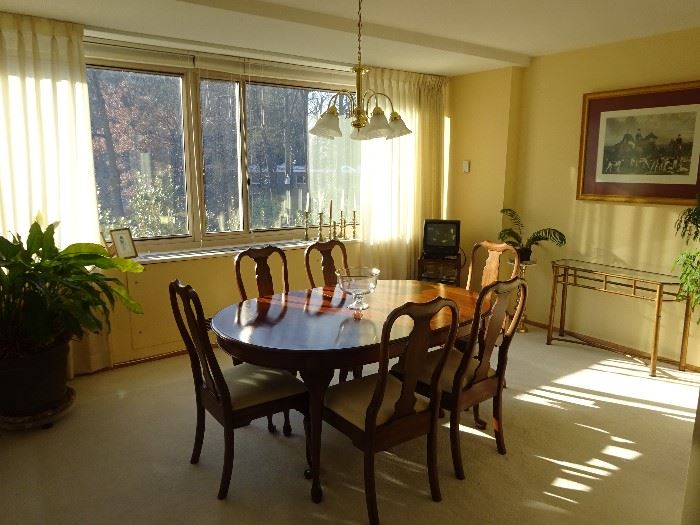 Pennsylvania House Dining Room Table and Six (6) Chairs