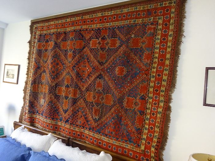 Hanging  Ba'shir - Turkeman - Late 19th Century Old Wool Rug