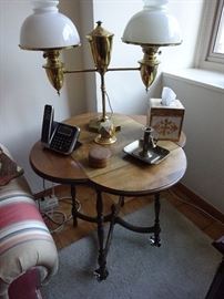 Antique Electrified Student Lamp