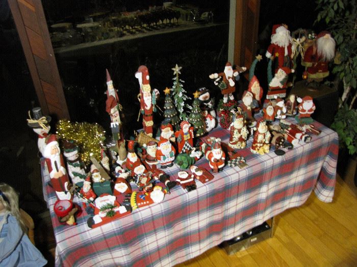 Holiday and Christmas figurines.  Good timing!