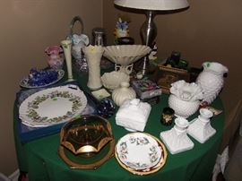 Lenox, Fenton and depression glass