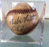 Signed Babe Ruth & Lou Gehrig Baseball