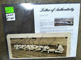 Signed 1939 Chicago Cubbs with  Jimmie Gleeson & Others W/COA