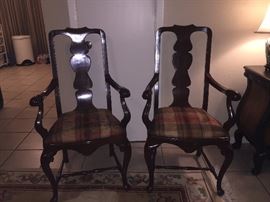 2- Queen Anne arm chairs ---$130 / OBO