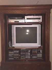 Hooker - Seven Seas Amoire / Entertainment Center with (JVC TV),  (Sony 5 dics CD/DVD receiver--- w/Surround Sound -  5 speakers, sub woofer), (Sony Hi-Fi Stereo video cassette recorder),  -----$200 for all. / OBO