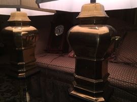 2-Ethan Allen Brass Lamps w/ handles ---$130 for both  / OBO