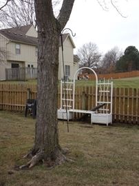Garden arch/bench/trellis combo