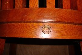 Two Bankers/Lawyers Solid wood chairs. Needs some TLC. Sales on ebay $225.00 each on up