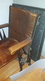 One of a pair of theater chairs