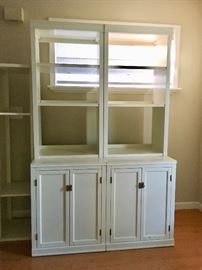 Pottery Barn Bookshelves w/adjoining Bridge (shown detached)