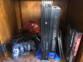 PlayStation 2 With games, controllers 