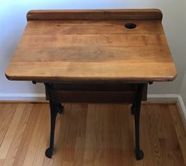 Antique school desk