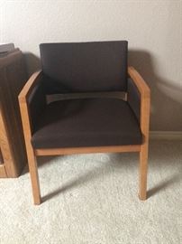 2 black matching chairs