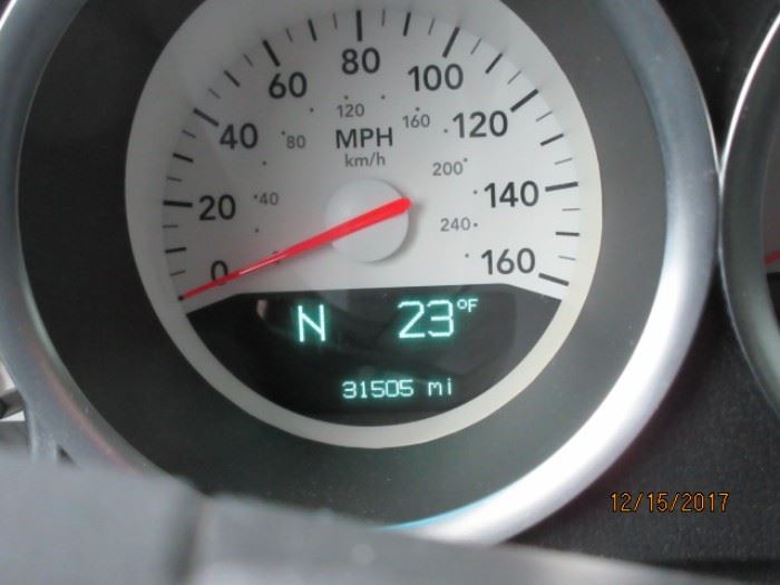 odometer on 2007 Dodge Charger