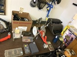 Vintage Typewriters, Lawn Tractor Sprinkler, Painting Supplies...