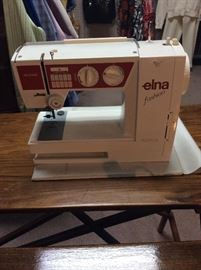 Elna Fashion Table Top Sewing Machine w/ Carrying Case