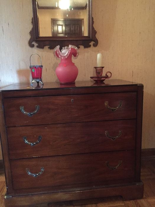 Super hall chest with recessed hardware