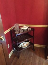 Interesting antique English service cart