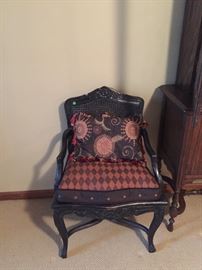 Pair of fabulous French chairs with cane bottoms