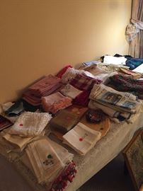 Lots of table linens
