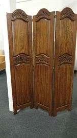 3panel heavy carved screen