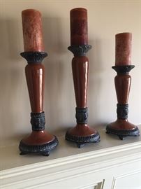 Set of 3 candle sticks