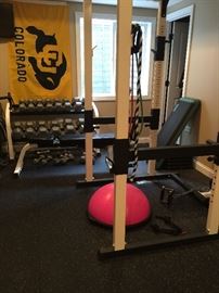 Weight Set on Stand    $600.00    Universal Gym with Weight Bench,  $450.00 