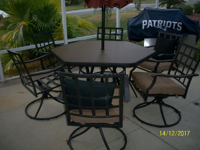 Find Patio At Estate S Listed By Estate S Holly Heiden Modern Wicker Patio Table And 4 Chairs 2 Black Mini Fridges With Glass Top