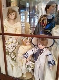 Wedding Princess Die and Charles with flower girl and ring barer dolls