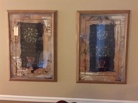 Pair of topiary prints