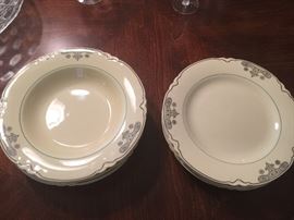 Woods Ivoryware soup and desert plate