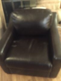  Leather side chair $50