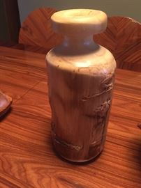 Wood vase $25