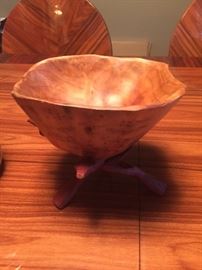 Burl wood bowl $25