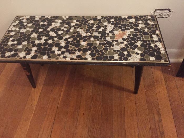 Mid century mosaic coffee table $30
