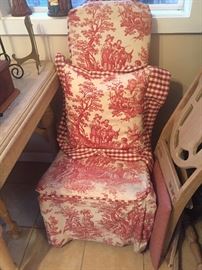 Two chairs skirted as a set $200