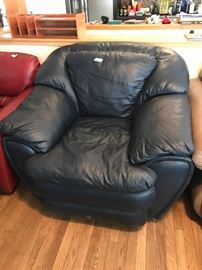 Black leather chair $100
