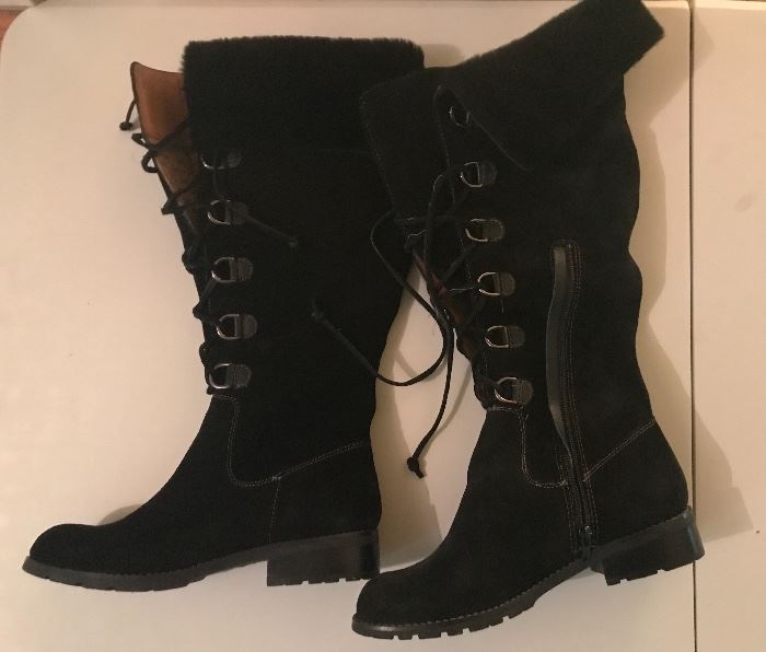 Super nice warm ladies shearling And suedeboots