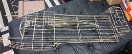 wire hydroplane sculpture - about 30" long