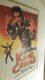 Elvis King Creole poster printed in the 1980's  - framed