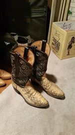 Tony Llama python boots size 12B