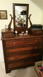 antique dresser with mirror 