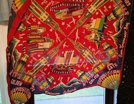 1939 San Francisco Exposition silk scarf