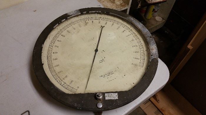 industrial scale or pressure gauge - large, about 12" diameter